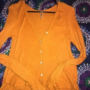 Orange long sleeve shirt